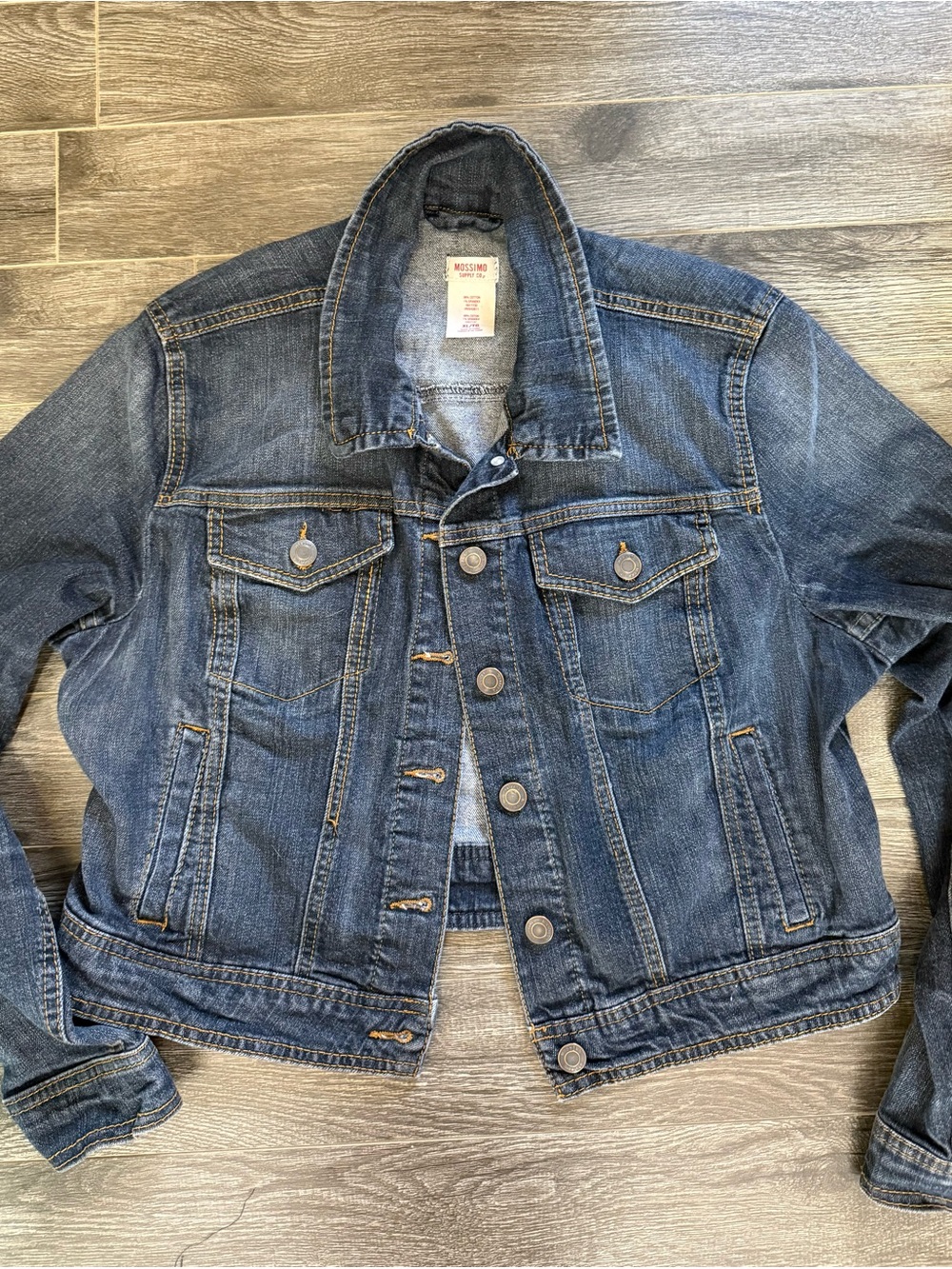 Mossimo Supply Co. faded blue denim trucker jacket